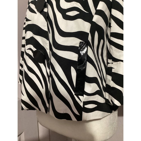 Sandro Sportswear Zebra Wide Sleeve Short Blazer Button Up - Picture 4 of 8